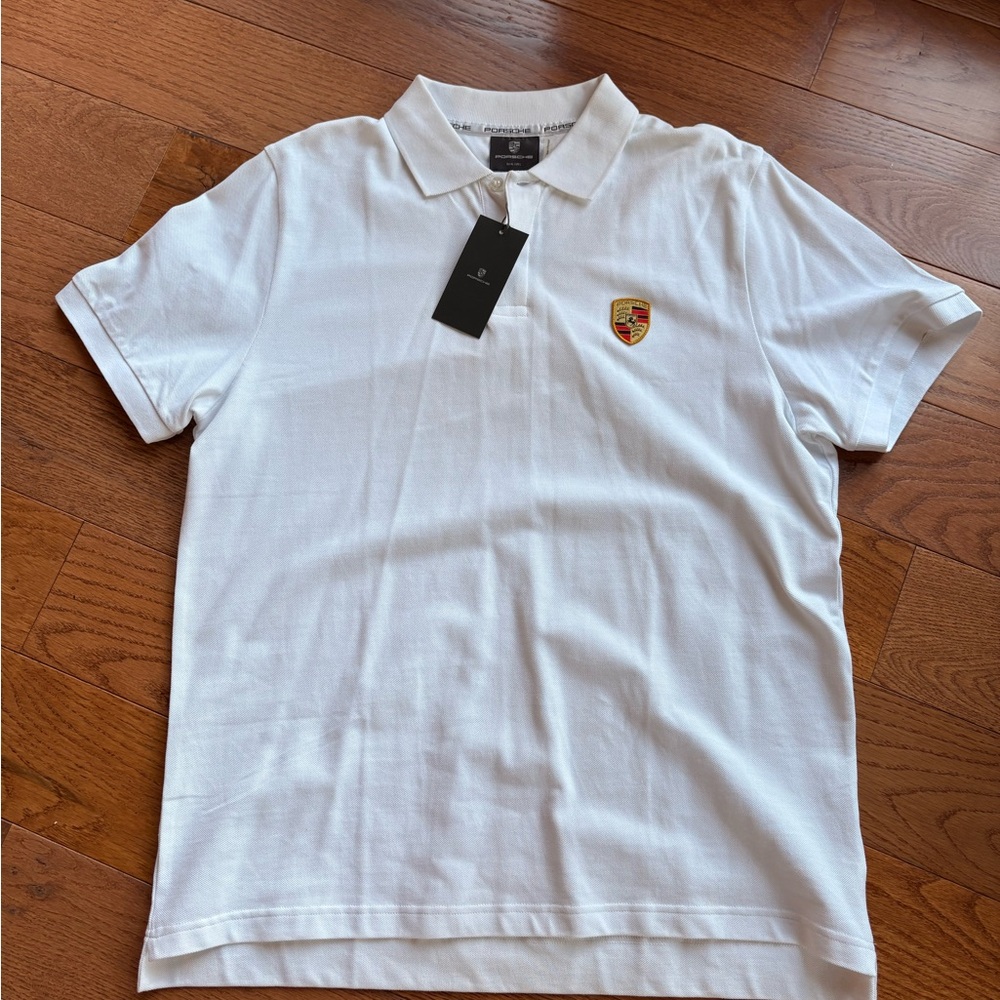 New!!! Porsche White Polo Shirt, XL